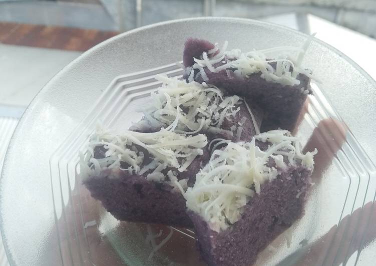 Brownies kukus ubi ungu