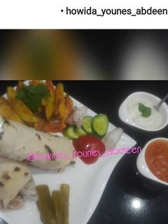 صورة لوصفة شاورما الدجاج البيتي بخبز الصاج بطريقة مميزة 😍👌