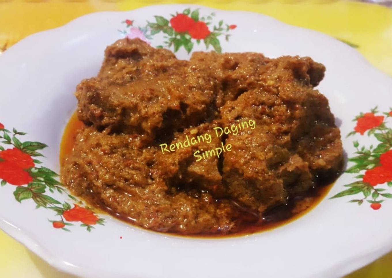Rendang daging simple
