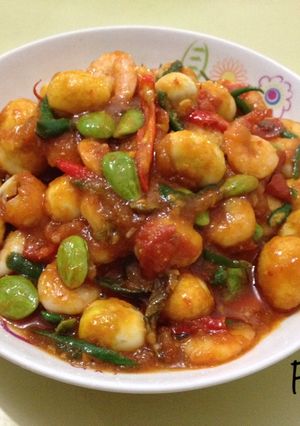 Foto resep Sambel udang telur puyuh 🌶🍤