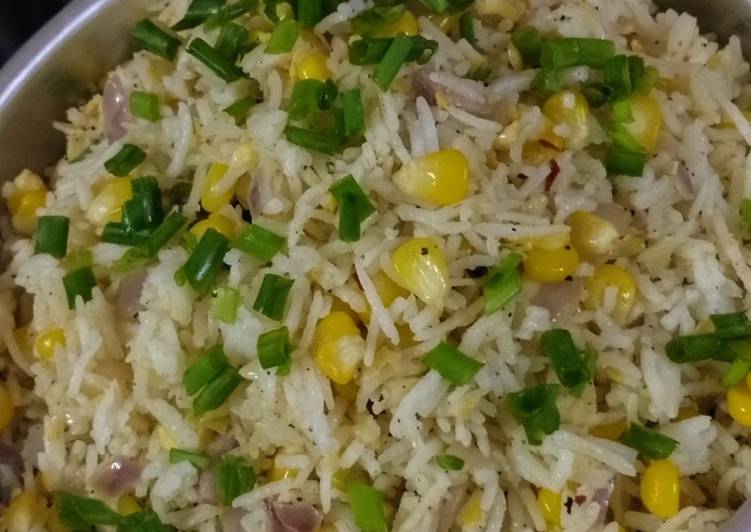 How to Prepare Super Quick Homemade Sweetcorn pulao steamed in milk