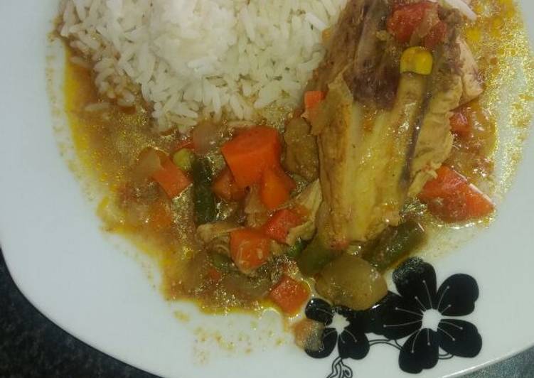 Chicken curry with vegetables