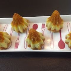 A picture of Paneer carrot modak.