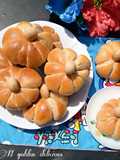 Pumpkin shaped dinner rolls