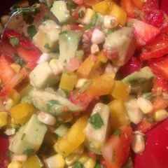 A picture of Strawberry Avocado Salsa.