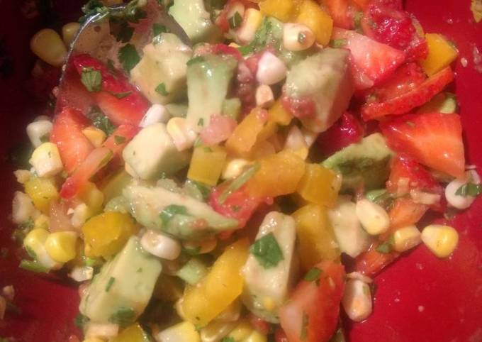 Easiest Way to Make Award-winning Strawberry Avocado Salsa