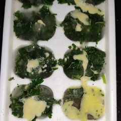 Green Coriander leaves Cubes A picture of Green Coriander leaves Cubes.