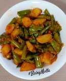 Bihari Style Bodi (String Beans)-Potato Subzi