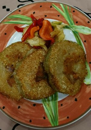 Hình của món Bánh tét chiên.