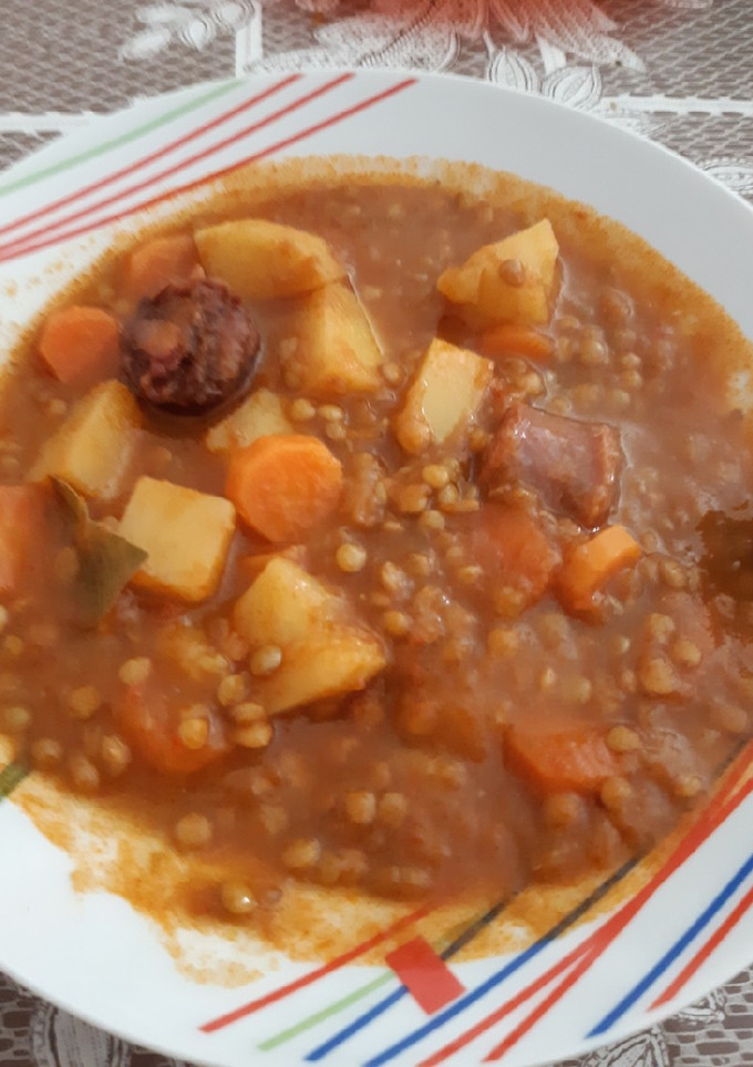 Una foto de Lentejas con chorizo