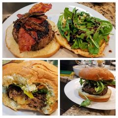 A picture of Cross Creek Stuffed Burger.