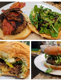 A picture of Cross Creek Stuffed Burger.