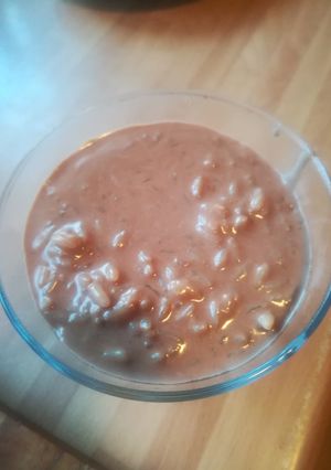 Una foto de Arroz con leche y chocolate