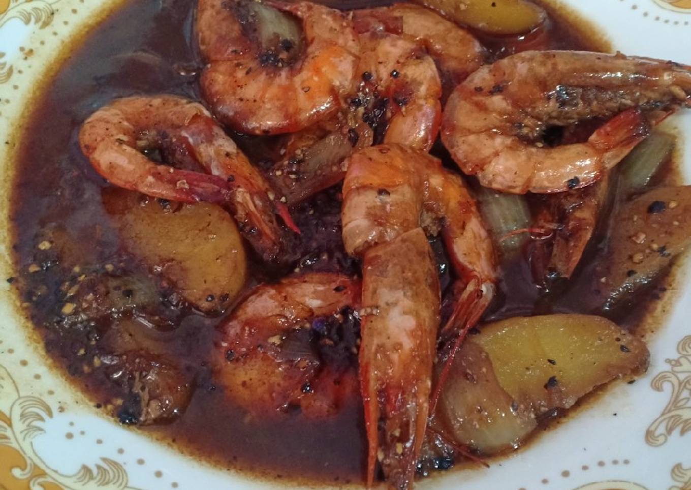 Udang Lada Hitam alla Sept