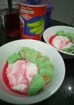 Foto resep Es pisang ijo