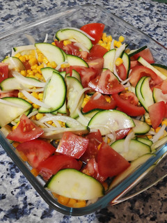 Una foto de Ensalada con calabacín