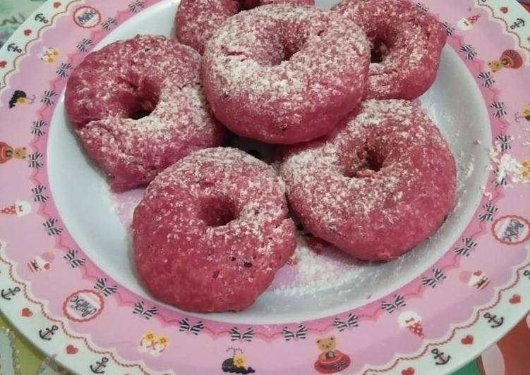 Resep Hommy dragon fruit donuts Anti Gagal