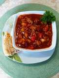 Paprikagericht mit Hackfleisch