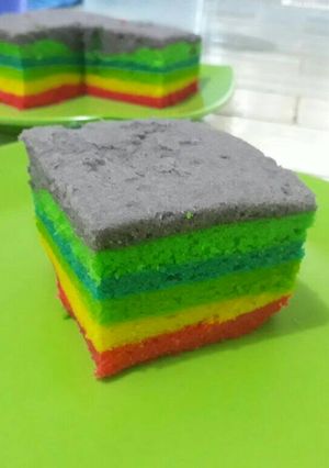 Foto resep Rainbow kukus simple
