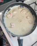 Salsa Blanca con Camarones