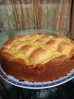 Una foto de Torta con crema pastelera
