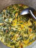 Daun singkong satan pedas campur (tempe+pete+teri)