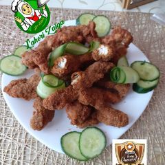 A picture of Spicy chicken strips.