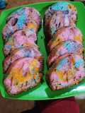 Budín multicolor