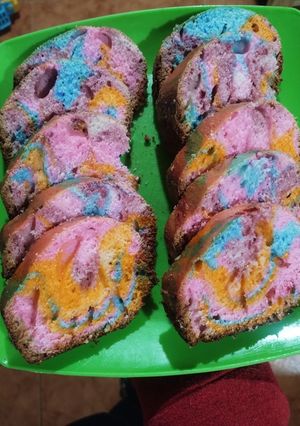 Una foto de Budín multicolor