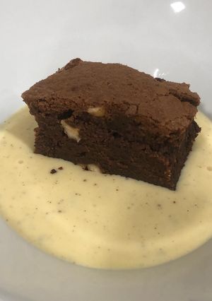 Une photo de Mon brownie de folie noisettes amandes