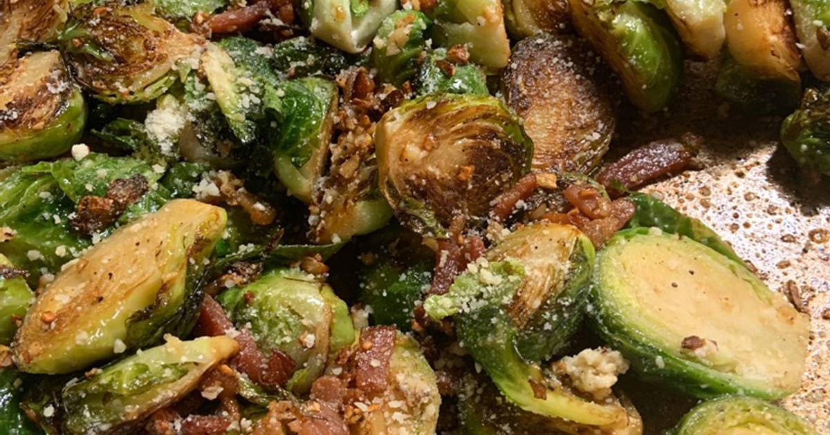 Bacon Parmesan Brussels Recipe By Mary Cookpad