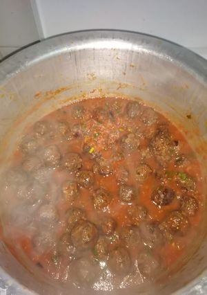 A picture of Meatballs in tomato sauce.