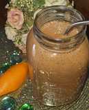Licuado saludable de chocolate, naranja y apio smoothie