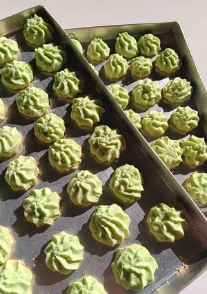 Foto resep Sagu Keju Pandan cookies