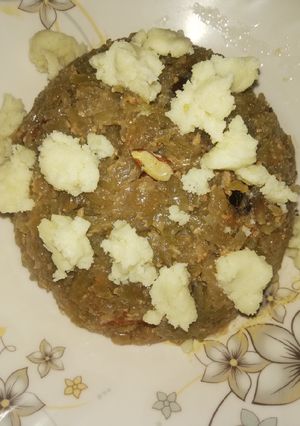 A picture of Lauki ka halwa.