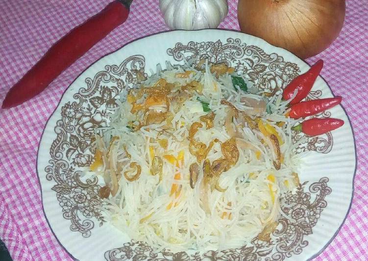 Resep Bihun goreng wortel Anti Gagal