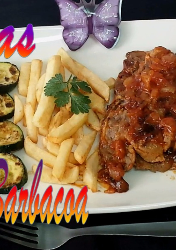 Una foto de Chuletas en salsa barbacoa (receta fácil)