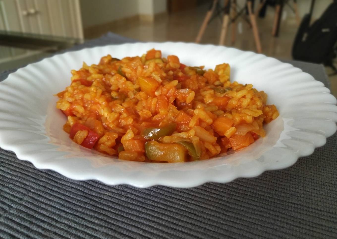 Arroz con pisto al estilo maltés