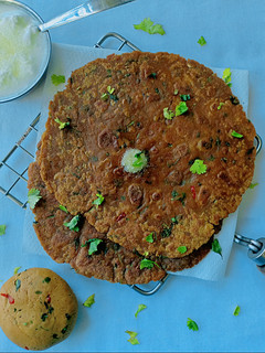 A picture of Rajgira paneer paratha.