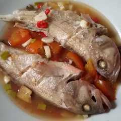 A picture of Kerapu steam fish.