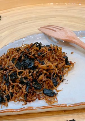 Hình của món Ruốc nấm chay.
