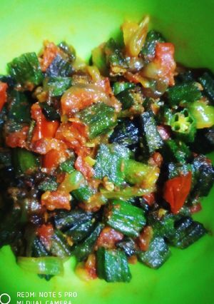 A picture of Chatpati bhindi.
