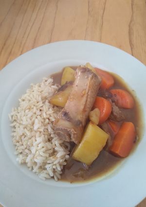 Una foto de Arroz integral con curry