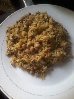 A picture of Rice and Beans.