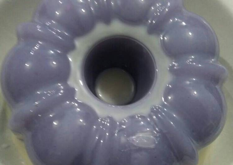 Resep: Puding taro Fla susu yang Enak