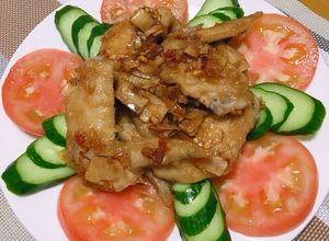 Hình của món Cánh gà chiên nước mắm dừa khô.