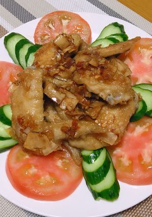 Hình của món Cánh gà chiên nước mắm dừa khô.