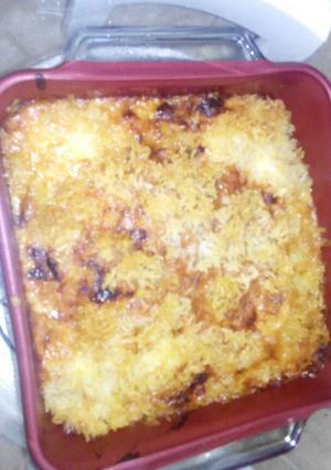 A picture of Mexican chicken and rice casserole.