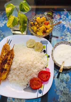عکسی از دستور کباب تابه ای مرغ