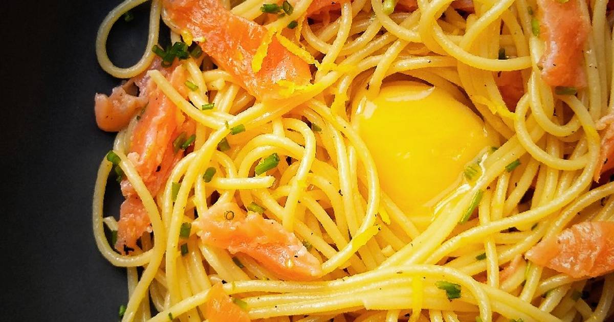 Salmon 'Carbonara' Recipe by Natalie Marten (Windsor__Foodie) Cookpad